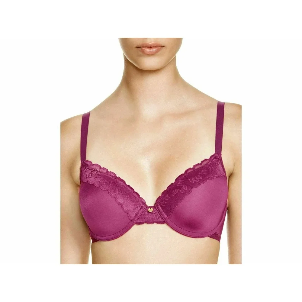 Natori 736044 Hidden Glamour Contour Underwire Bra Sz 32DD Sugar Plum NWT